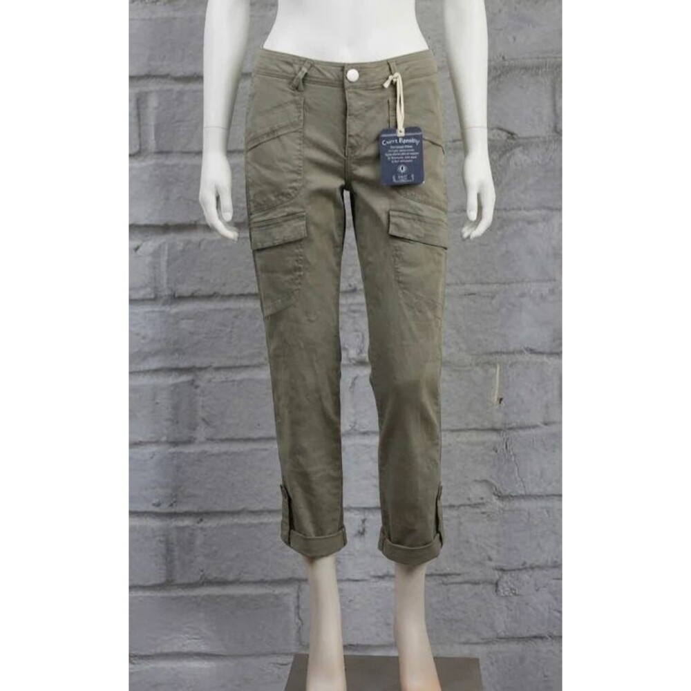 Democracy Women's Ab solution Sage Green Slim Cargo Pants Brand New Size 2